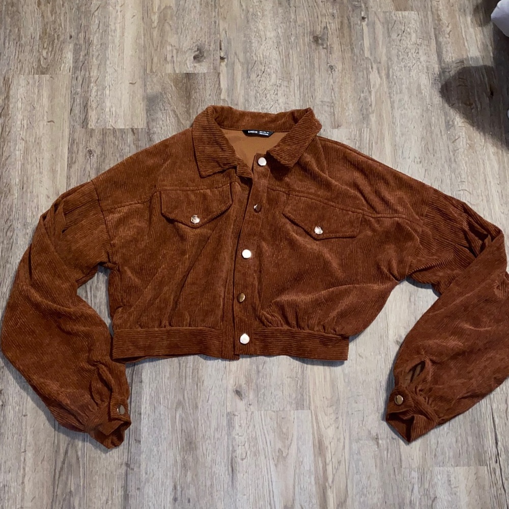 Shein cropped corduroy jacket